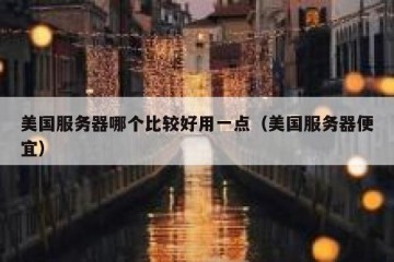 美国服务器哪个比较好用一点（美国服务器便宜）