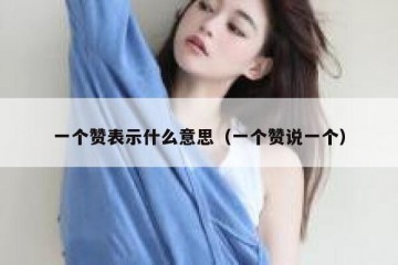 一个赞表示什么意思（一个赞说一个）