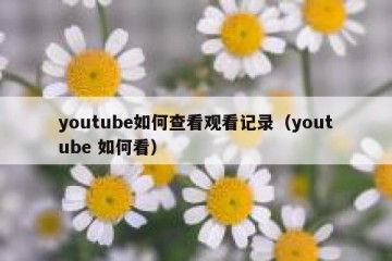 youtube如何查看观看记录（youtube 如何看）