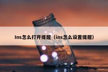 Ins怎么打开提醒（ins怎么设置提醒）