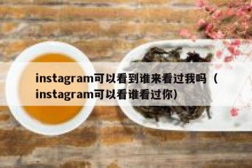 instagram可以看到谁来看过我吗（instagram可以看谁看过你）