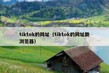 tiktok的网址（tiktok的网址跳浏览器）