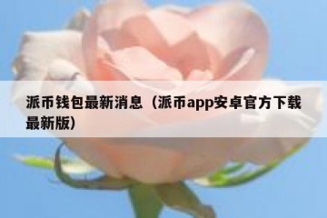 派币钱包最新消息（派币app安卓官方下载最新版）
