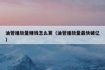 油管播放量赚钱怎么算（油管播放量最快破亿）