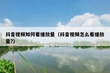 抖音视频如何看播放量（抖音视频怎么看播放量?）