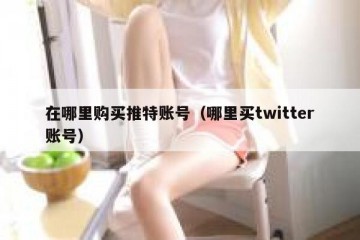 在哪里购买推特账号（哪里买twitter账号）