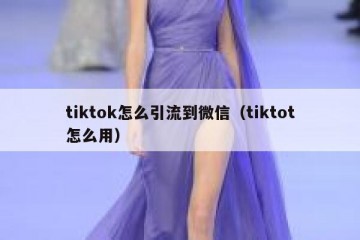 tiktok怎么引流到微信（tiktot怎么用）