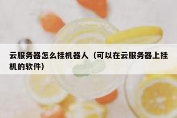 云服务器怎么挂机器人（可以在云服务器上挂机的软件）