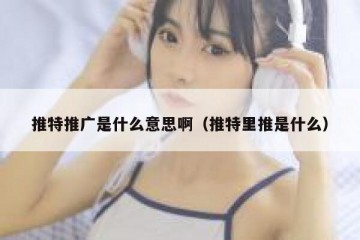 推特推广是什么意思啊（推特里推是什么）