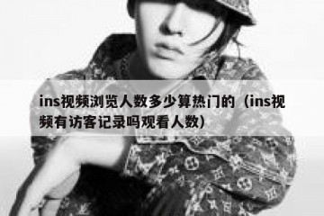 ins视频浏览人数多少算热门的（ins视频有访客记录吗观看人数）