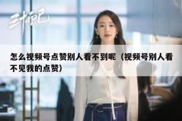 怎么视频号点赞别人看不到呢（视频号别人看不见我的点赞）