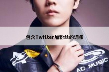 包含Twitter加粉丝的词条