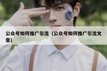 公众号如何推广引流（公众号如何推广引流文章）