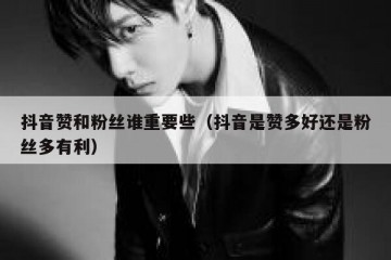 抖音赞和粉丝谁重要些（抖音是赞多好还是粉丝多有利）