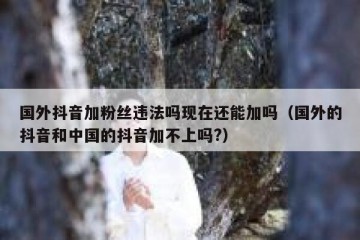 国外抖音加粉丝违法吗现在还能加吗（国外的抖音和中国的抖音加不上吗?）