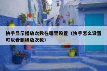 快手显示播放次数在哪里设置（快手怎么设置可以看到播放次数）