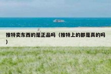 推特卖东西的是正品吗（推特上的都是真的吗）