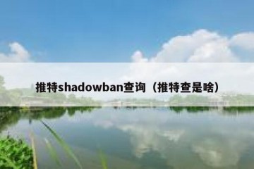 推特shadowban查询（推特查是啥）