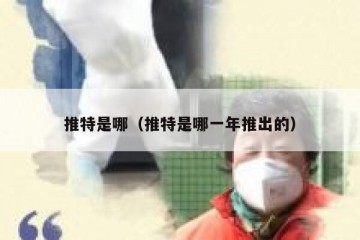 推特是哪（推特是哪一年推出的）
