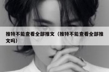 推特不能查看全部推文（推特不能查看全部推文吗）