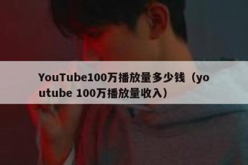 YouTube100万播放量多少钱（youtube 100万播放量收入）
