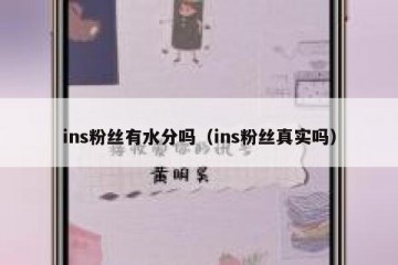 ins粉丝有水分吗（ins粉丝真实吗）