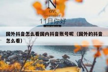 国外抖音怎么看国内抖音账号呢（国外的抖音怎么看）