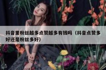 抖音里粉丝越多点赞越多有钱吗（抖音点赞多好还是粉丝多好）