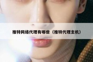 推特网络代理有哪些（推特代理主机）