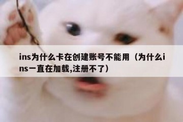 ins为什么卡在创建账号不能用（为什么ins一直在加载,注册不了）