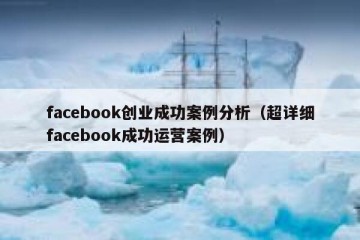 facebook创业成功案例分析（超详细facebook成功运营案例）
