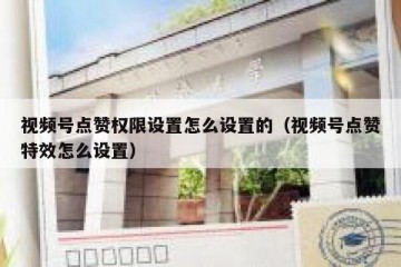 视频号点赞权限设置怎么设置的（视频号点赞特效怎么设置）