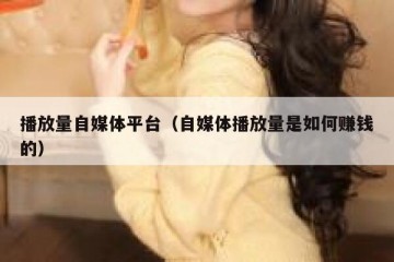 播放量自媒体平台（自媒体播放量是如何赚钱的）