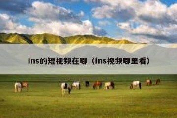 ins的短视频在哪（ins视频哪里看）