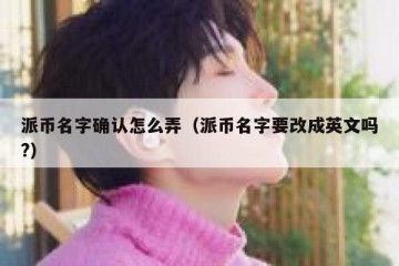 派币名字确认怎么弄（派币名字要改成英文吗?）