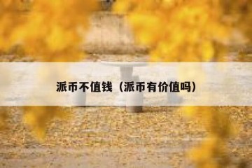 派币不值钱（派币有价值吗）