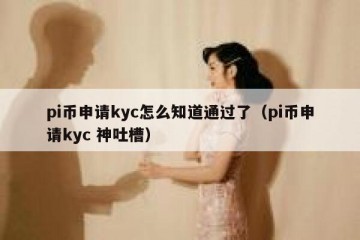 pi币申请kyc怎么知道通过了（pi币申请kyc 神吐槽）