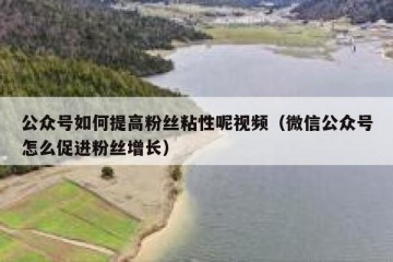 公众号如何提高粉丝粘性呢视频（微信公众号怎么促进粉丝增长）