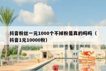 抖音粉丝一元1000个不掉粉是真的吗吗（抖音1元10000粉）