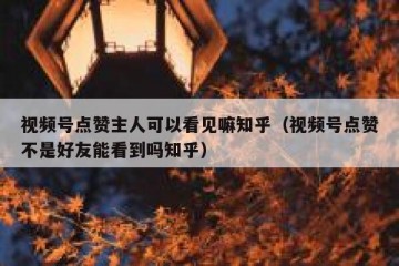 视频号点赞主人可以看见嘛知乎（视频号点赞不是好友能看到吗知乎）