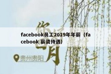 facebook员工2019年年薪（facebook 薪资待遇）