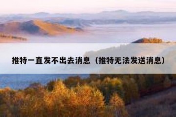 推特一直发不出去消息（推特无法发送消息）