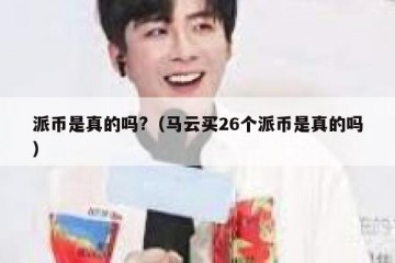 派币是真的吗?（马云买26个派币是真的吗）