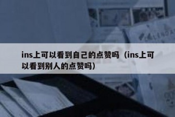ins上可以看到自己的点赞吗（ins上可以看到别人的点赞吗）