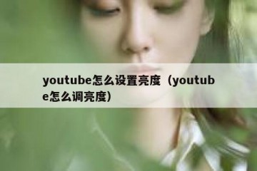 youtube怎么设置亮度（youtube怎么调亮度）