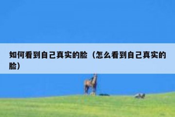如何看到自己真实的脸（怎么看到自己真实的脸）