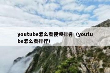 youtube怎么看视频排名（youtube怎么看排行）