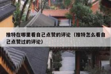 推特在哪里看自己点赞的评论（推特怎么看自己点赞过的评论）
