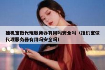 挂机宝做代理服务器有用吗安全吗（挂机宝做代理服务器有用吗安全吗）