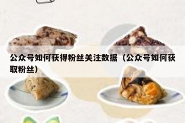 公众号如何获得粉丝关注数据（公众号如何获取粉丝）